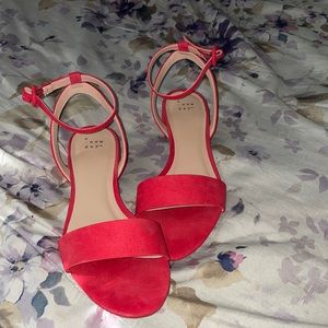 Red Sandals with low heel